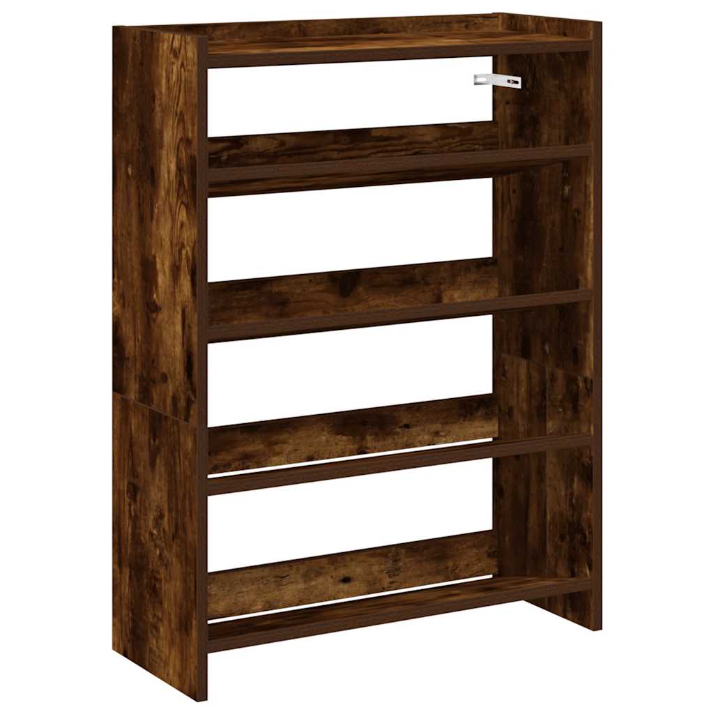 Skohylle røkt eik 60x25x81 cm konstruert tre