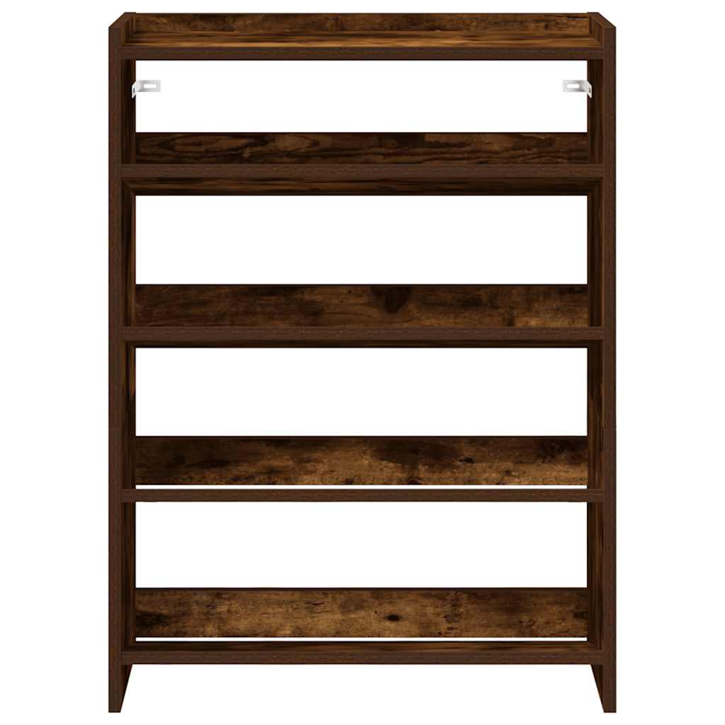 Skohylle røkt eik 60x25x81 cm konstruert tre