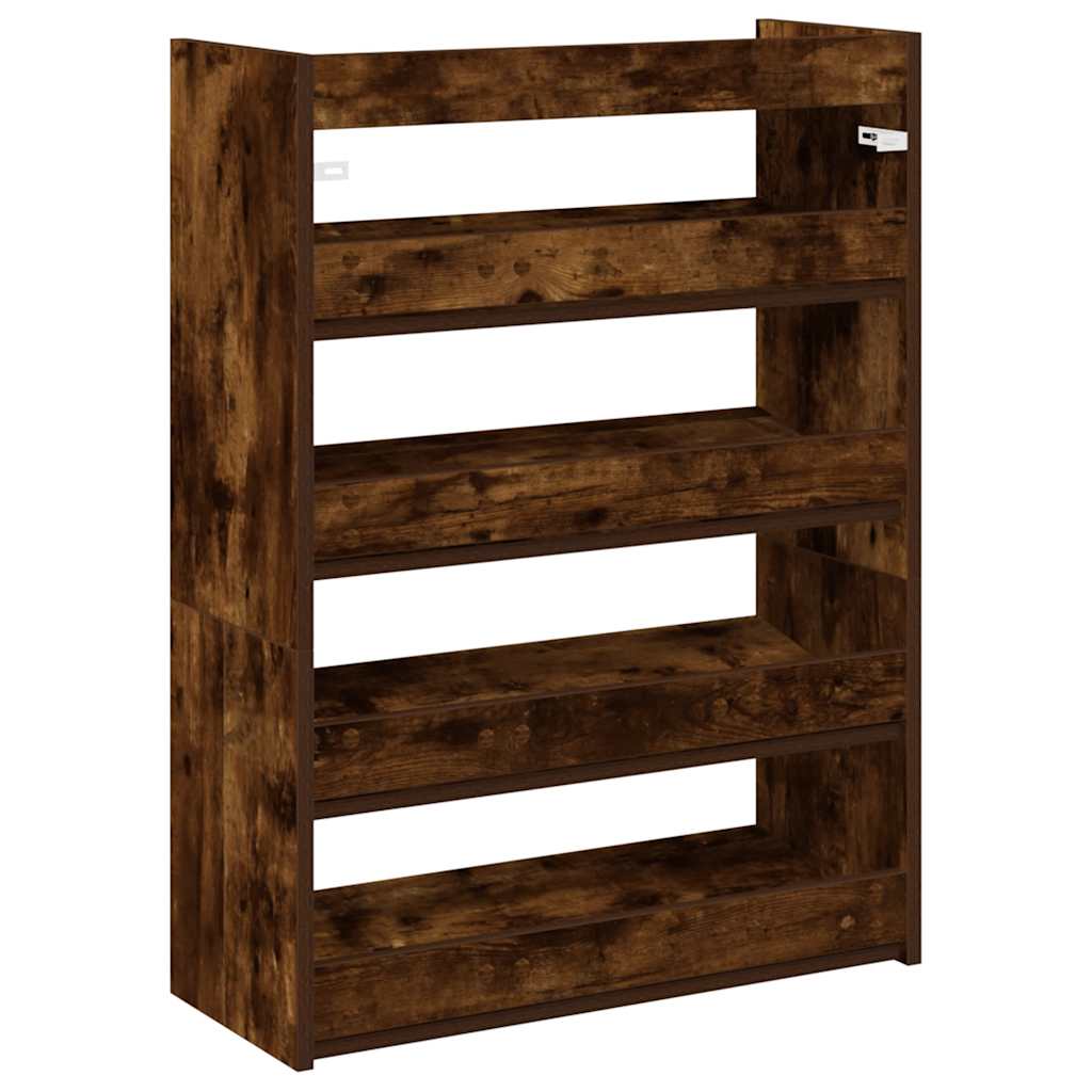 Skohylle røkt eik 60x25x81 cm konstruert tre
