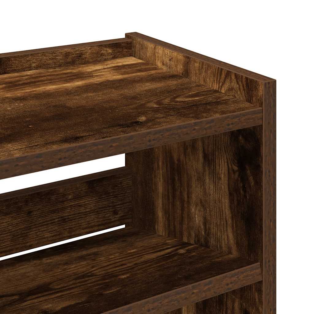 Skohylle røkt eik 60x25x81 cm konstruert tre