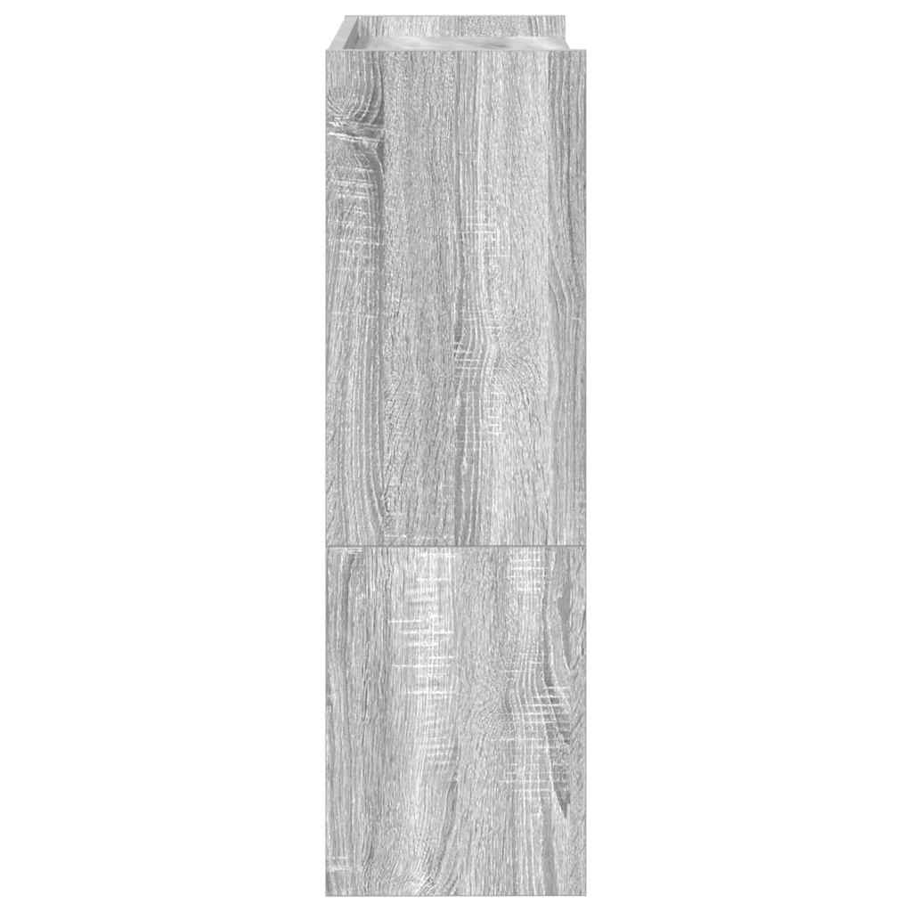 Skohylle grå sonoma 60x25x81 cm konstruert tre