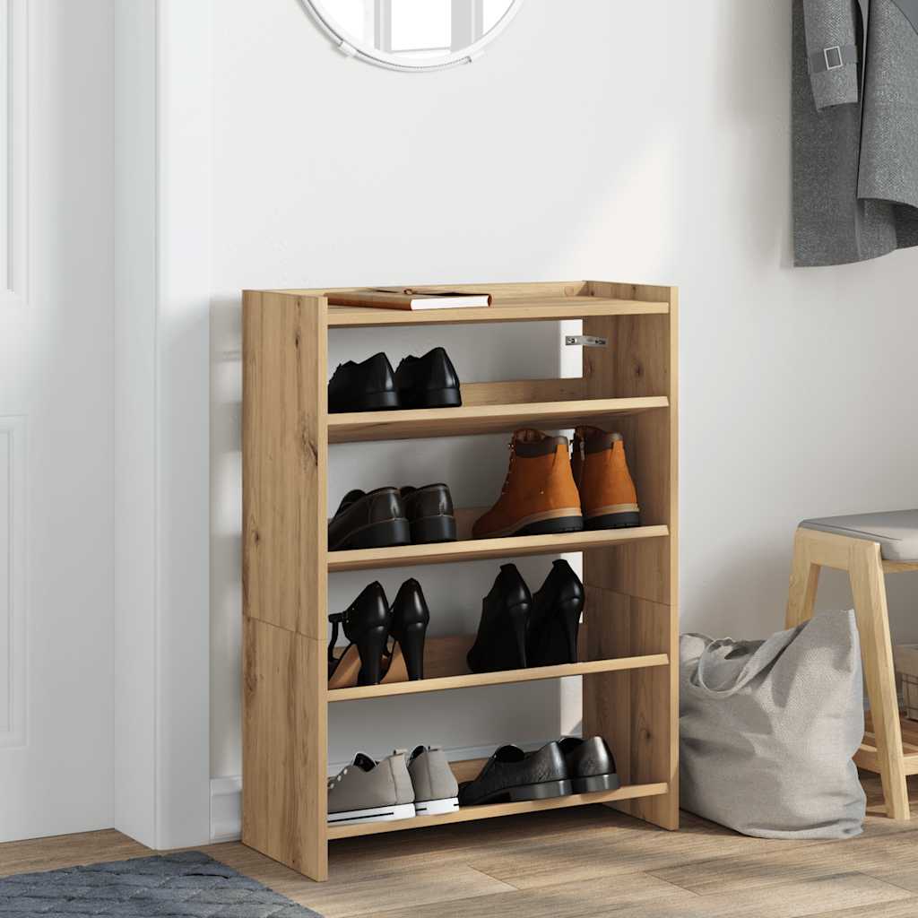 Skohylle artisan eik 60x25x81 cm konstruert tre