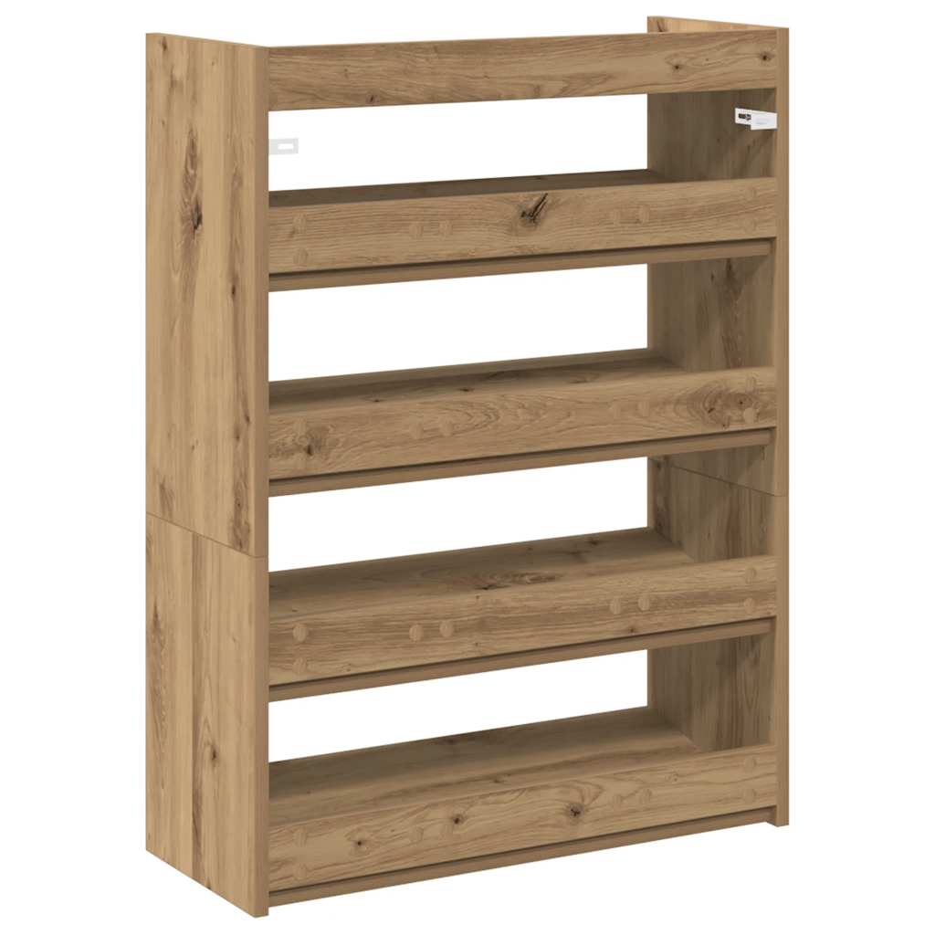 Skohylle artisan eik 60x25x81 cm konstruert tre