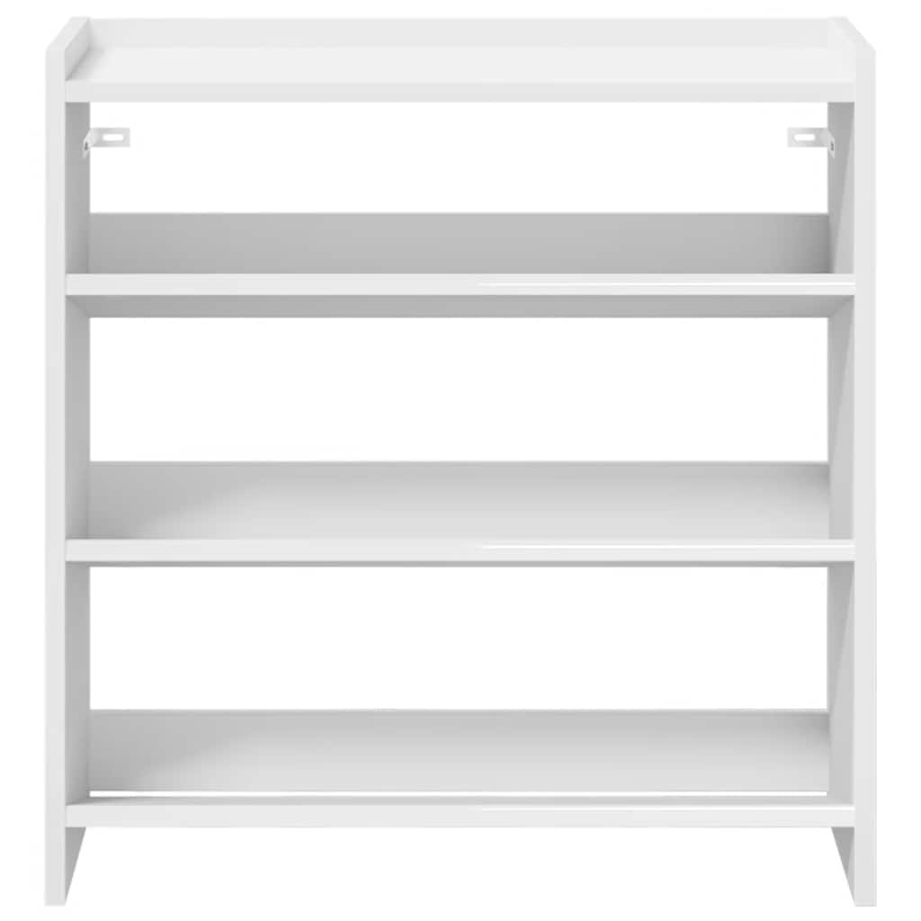 Skohylle hvit 60x25x62 cm konstruert tre