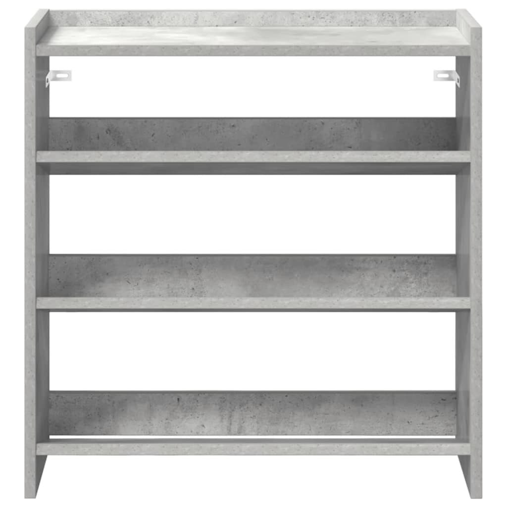 Skohylle betonggrå 60x25x62 cm konstruert tre