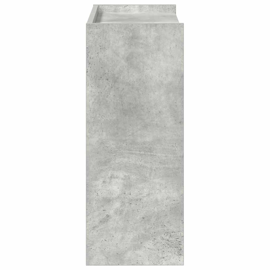 Skohylle betonggrå 60x25x62 cm konstruert tre
