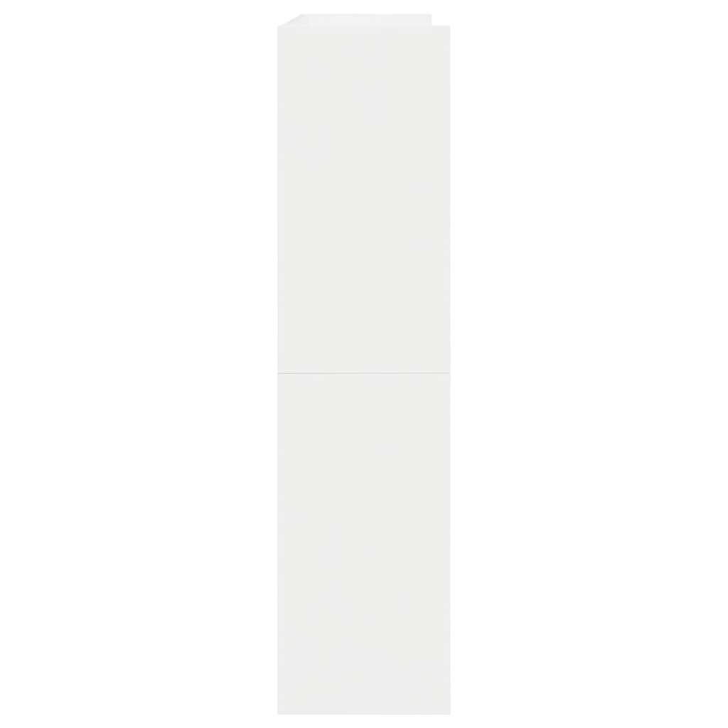 Skohylle hvit 80x25x62 cm konstruert tre
