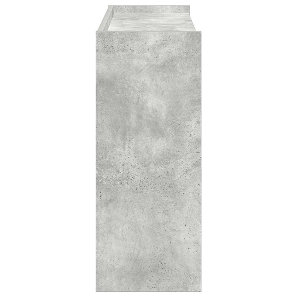Skohylle betonggrå 80x25x62 cm konstruert tre