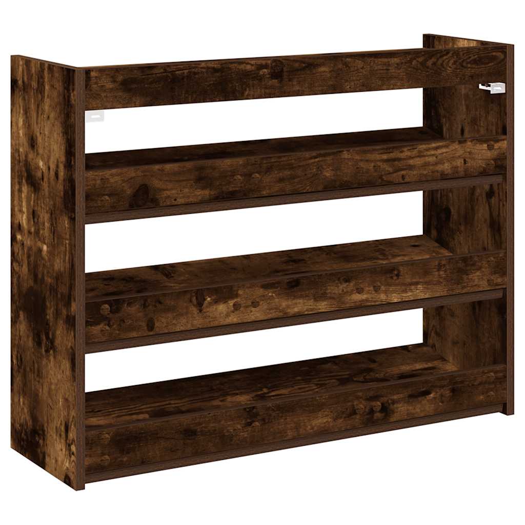 Skohylle røkt eik 80x25x62 cm konstruert tre