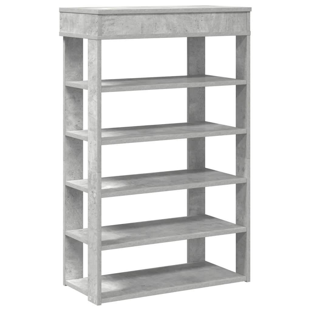 Skohylle betonggrå 60x30x98 cm konstruert tre