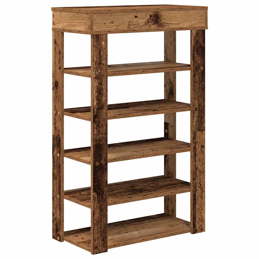 Skohylle gammelt tre 60x30x98 cm konstruert tre