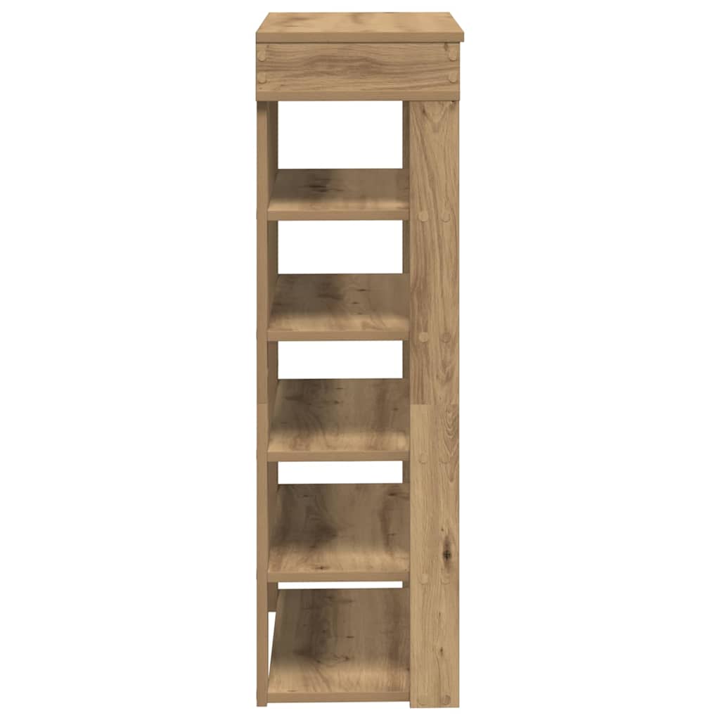 Skohylle artisan eik 60x30x98 cm konstruert tre