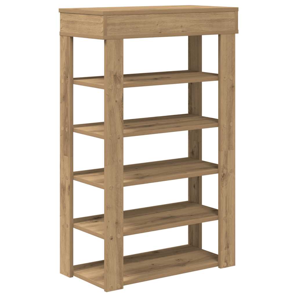 Skohylle artisan eik 60x30x98 cm konstruert tre