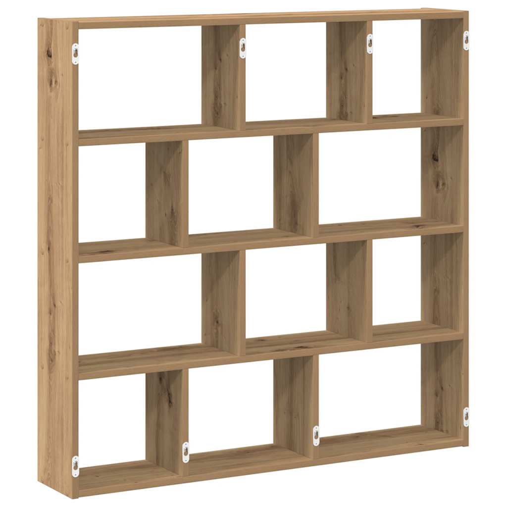 Kubeformet vegghylle 12 rom artisan eik konstruert tre