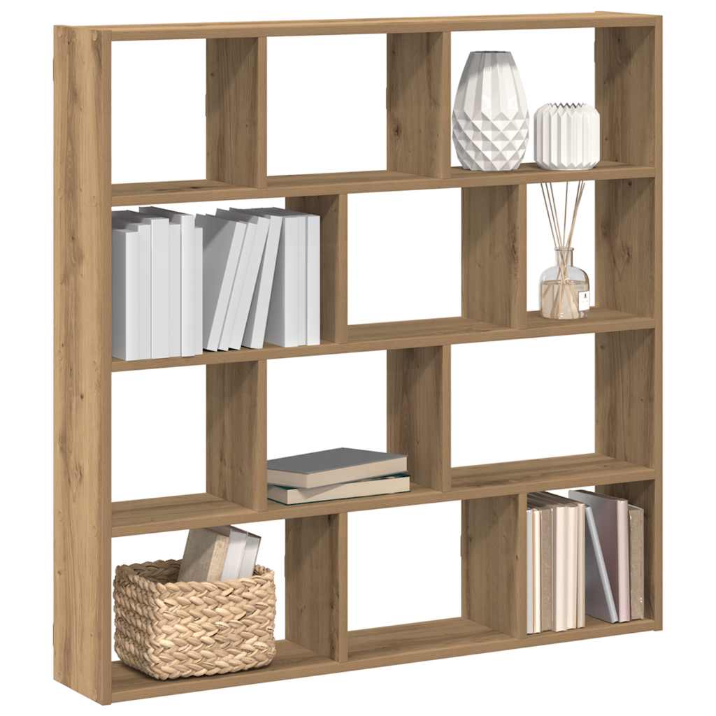 Kubeformet vegghylle 12 rom artisan eik konstruert tre