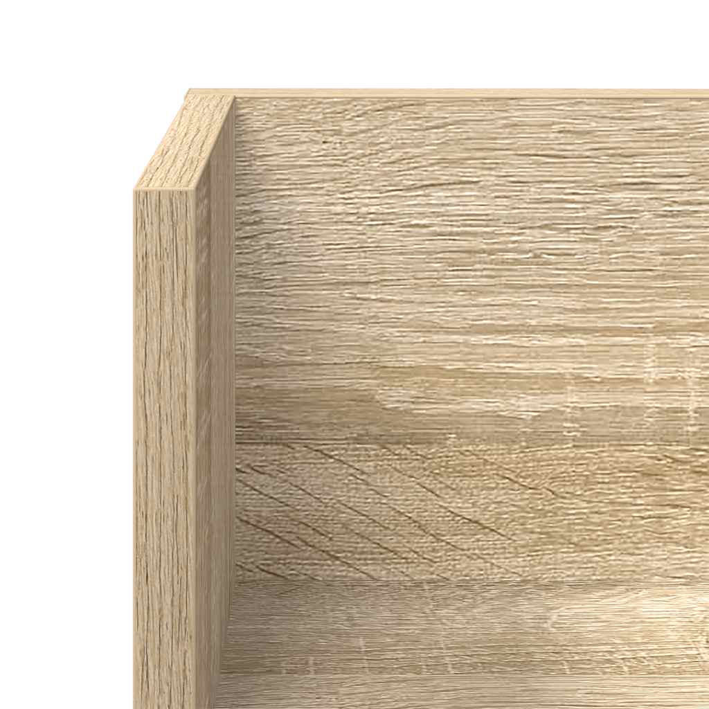 Veggskap 2 stk sonoma eik 75x16,5x16,5 cm konstruert tre vidaXL