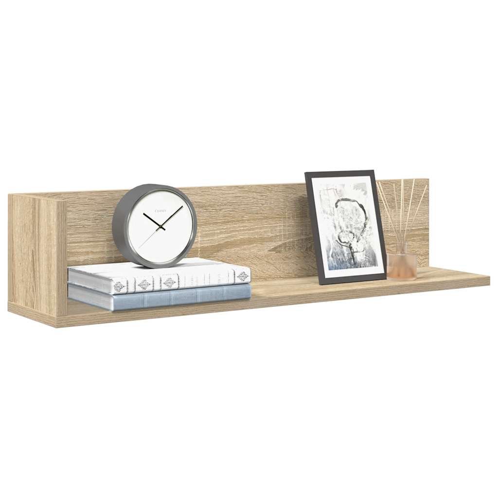 Veggskap 2 stk sonoma eik 75x16,5x16,5 cm konstruert tre vidaXL