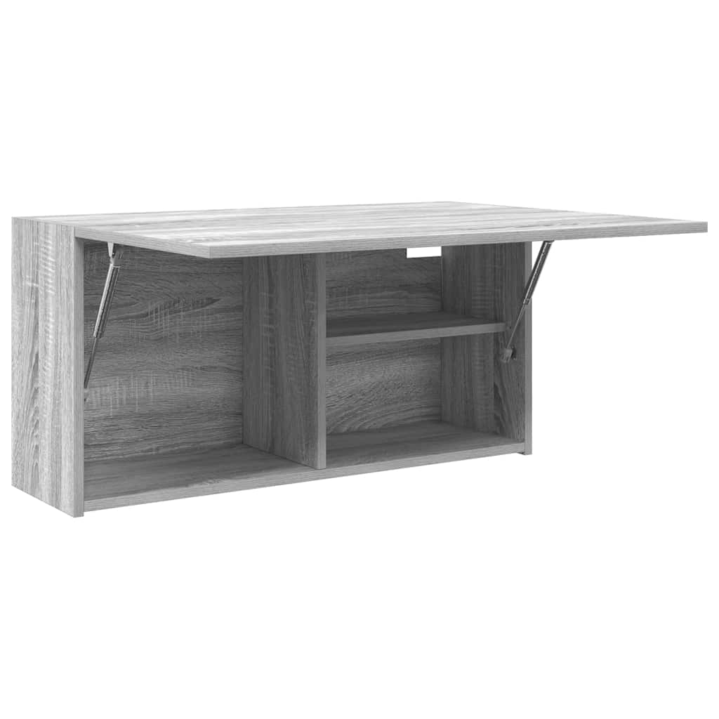 Veggskap til baderom grå sonoma 80x25x40 cm konstruert tre