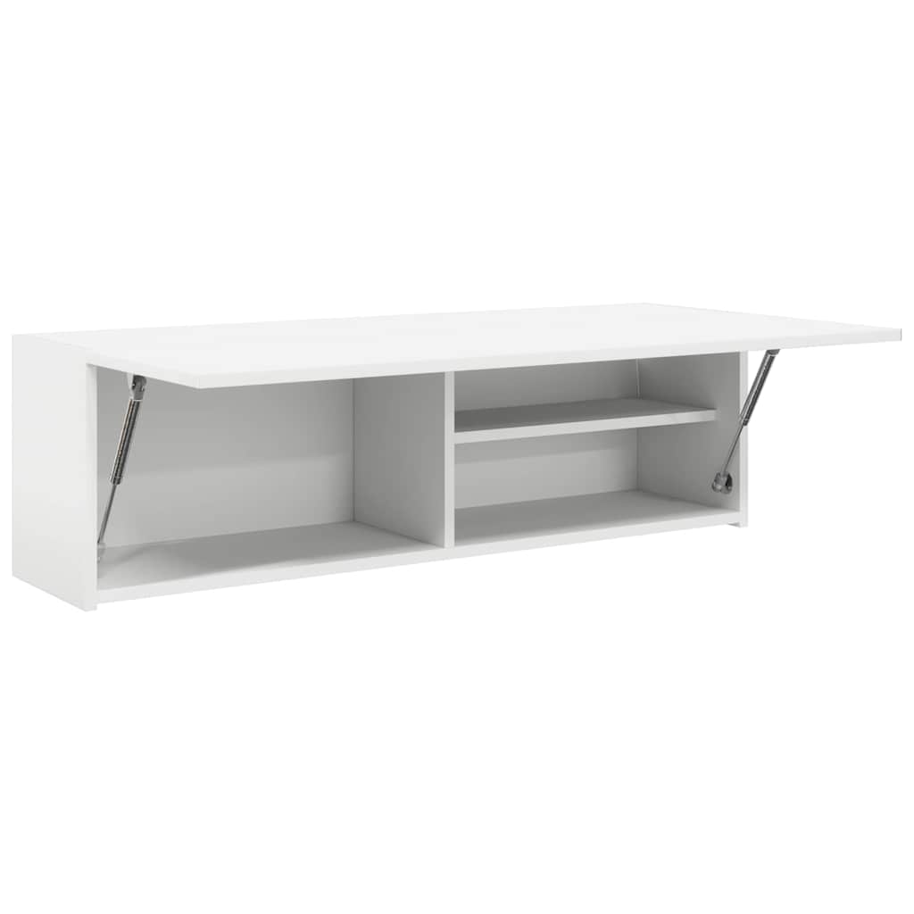 Veggskap til baderom hvit 100x25x30 cm konstruert tre vidaXL