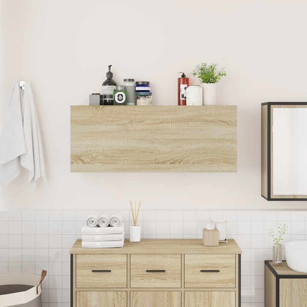Veggskap til baderom sonoma eik 100x25x40 cm konstruert tre