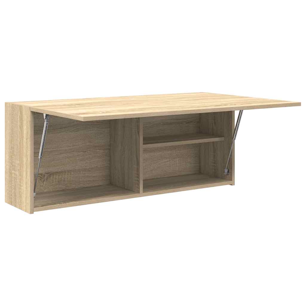 Veggskap til baderom sonoma eik 100x25x40 cm konstruert tre