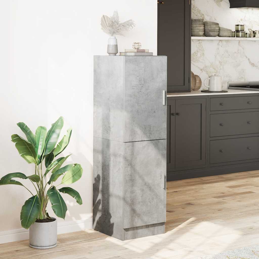 Kjøkkenskap betonggrå 38x41,5x131,5 cm konstruert tre