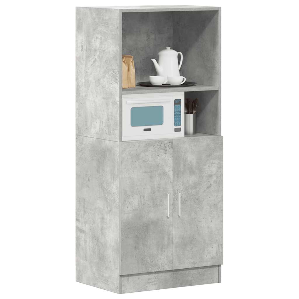 Kjøkkenskap betonggrå 57x41,5x131,5 cm konstruert tre