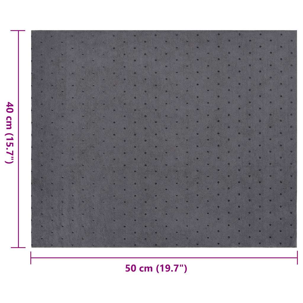 Oljeabsorberende pads 25 stk grå 40x50 cm
