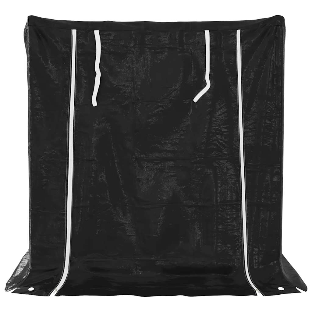 Vedstativ med regntrekk 101x61x110,5 cm galvanisert stål