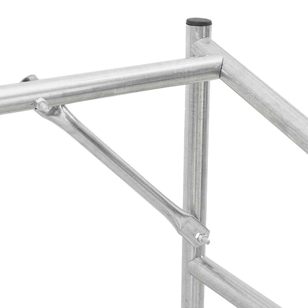 Vedstativ med regntrekk 101x61x110,5 cm galvanisert stål
