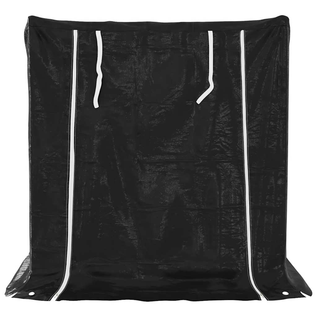 Vedstativ med regntrekk 100,5x100,5x110,5 cm galvanisert stål