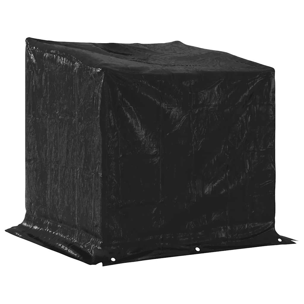 Vedstativ med regntrekk 100,5x100,5x110,5 cm galvanisert stål