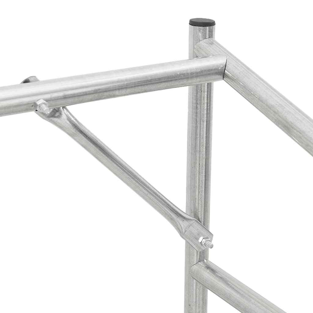 Vedstativ med regntrekk 100,5x100,5x110,5 cm galvanisert stål