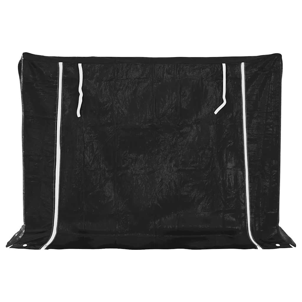 Vedstativ med regntrekk 151x60,5x110,5 cm galvanisert stål
