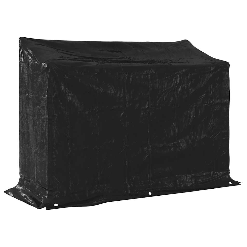 Vedstativ med regntrekk 151x60,5x110,5 cm galvanisert stål