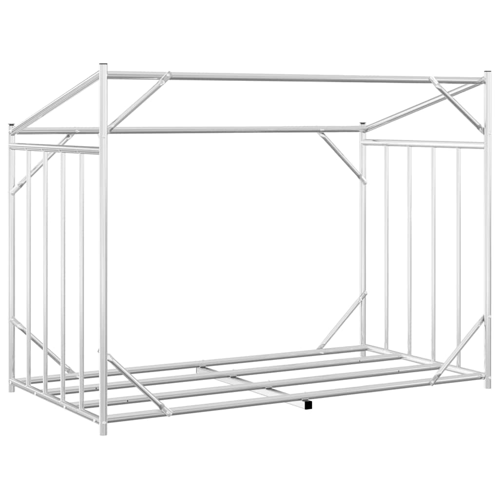 Vedstativ med regntrekk 151x80,5x110,5 cm galvanisert stål