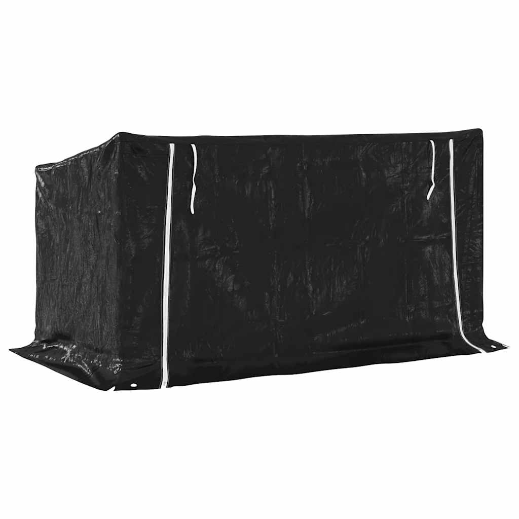Vedstativ med regntrekk 200,5x100,5x110,5 cm galvanisert stål