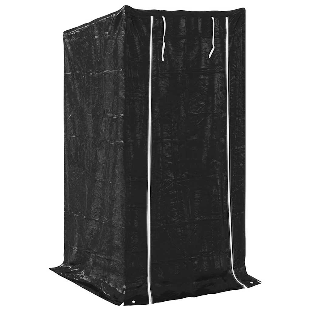 Vedstativ med regntrekk 100x100x200 cm galvanisert stål vidaXL