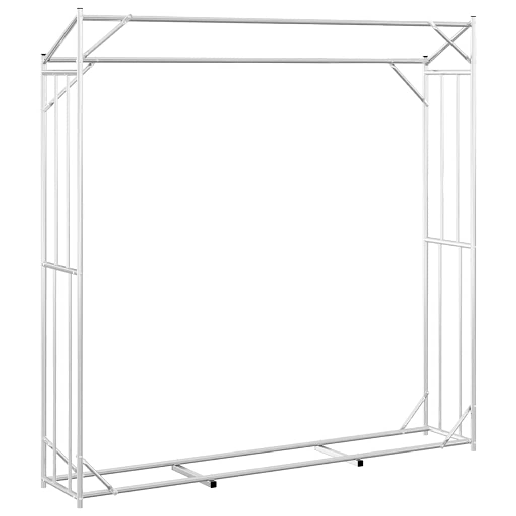 Vedstativ med regntrekk 200x40x200 cm galvanisert stål vidaXL