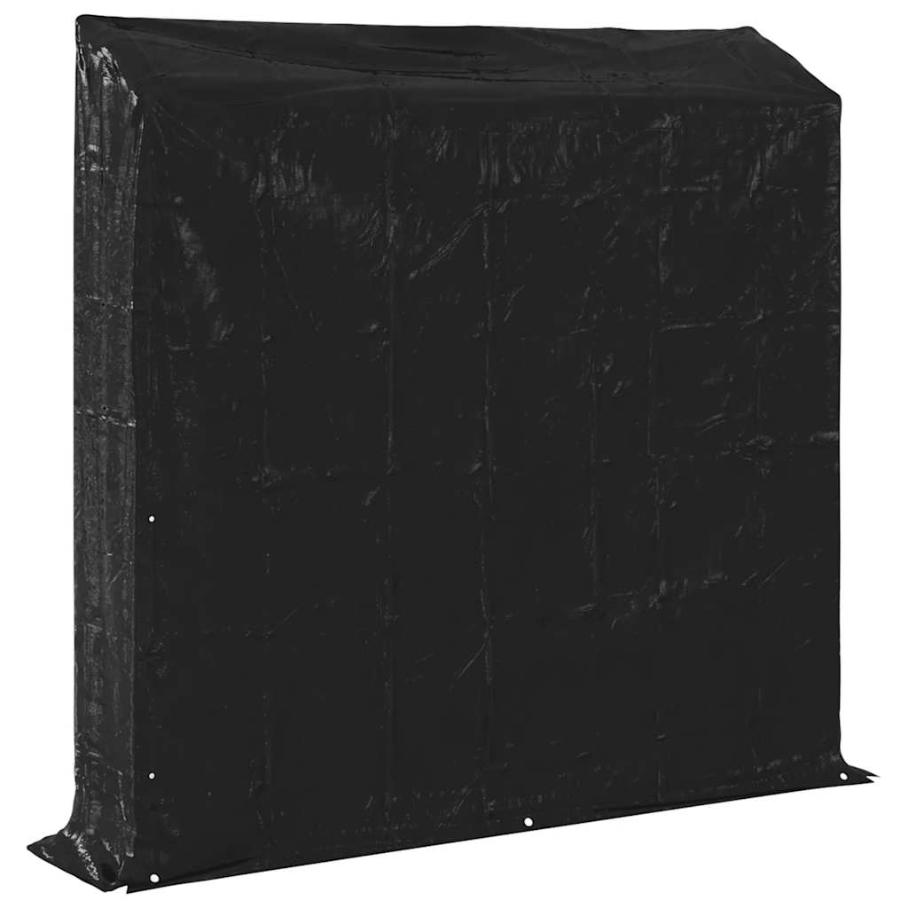 Vedstativ med regntrekk 200x40x200 cm galvanisert stål vidaXL