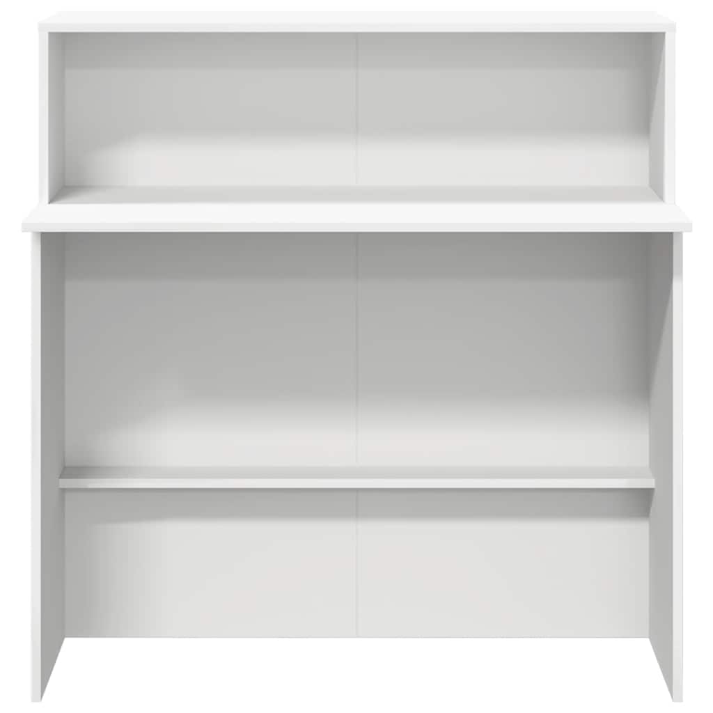 Resepsjonsdisk hvit 100x50x103,5 cm konstruert tre
