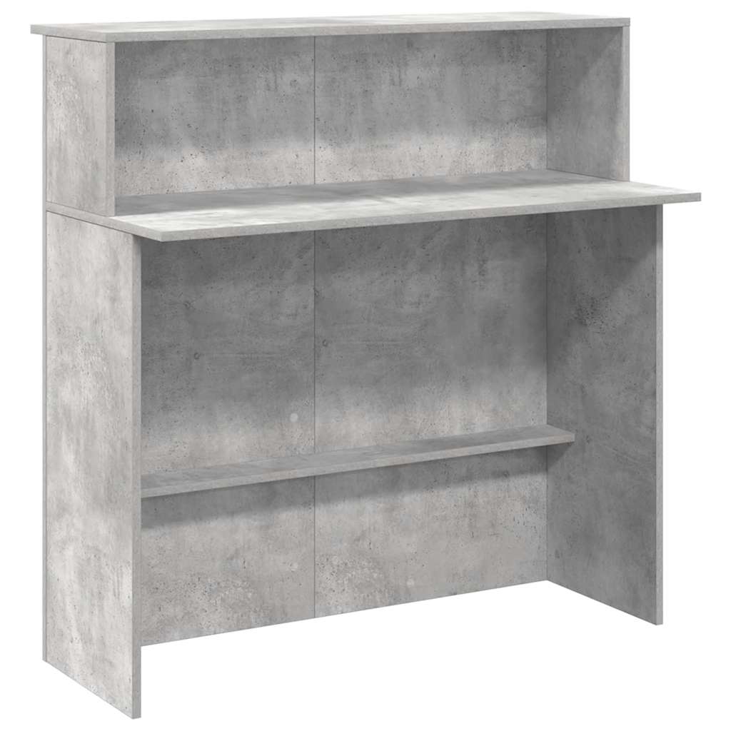 Resepsjonspult betonggrå 100x50x103,5 cm konstruert tre