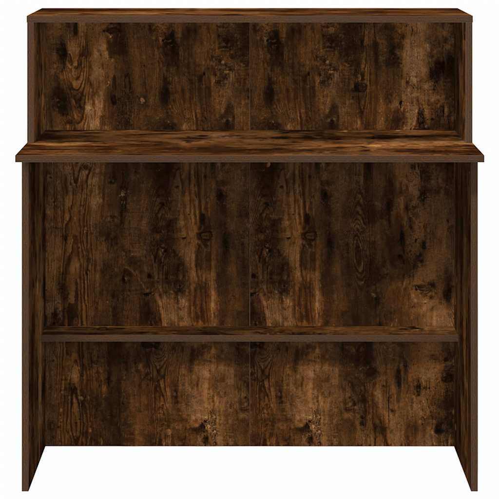 Resepsjonspult røkt eik 100x50x103,5 cm konstruert tre