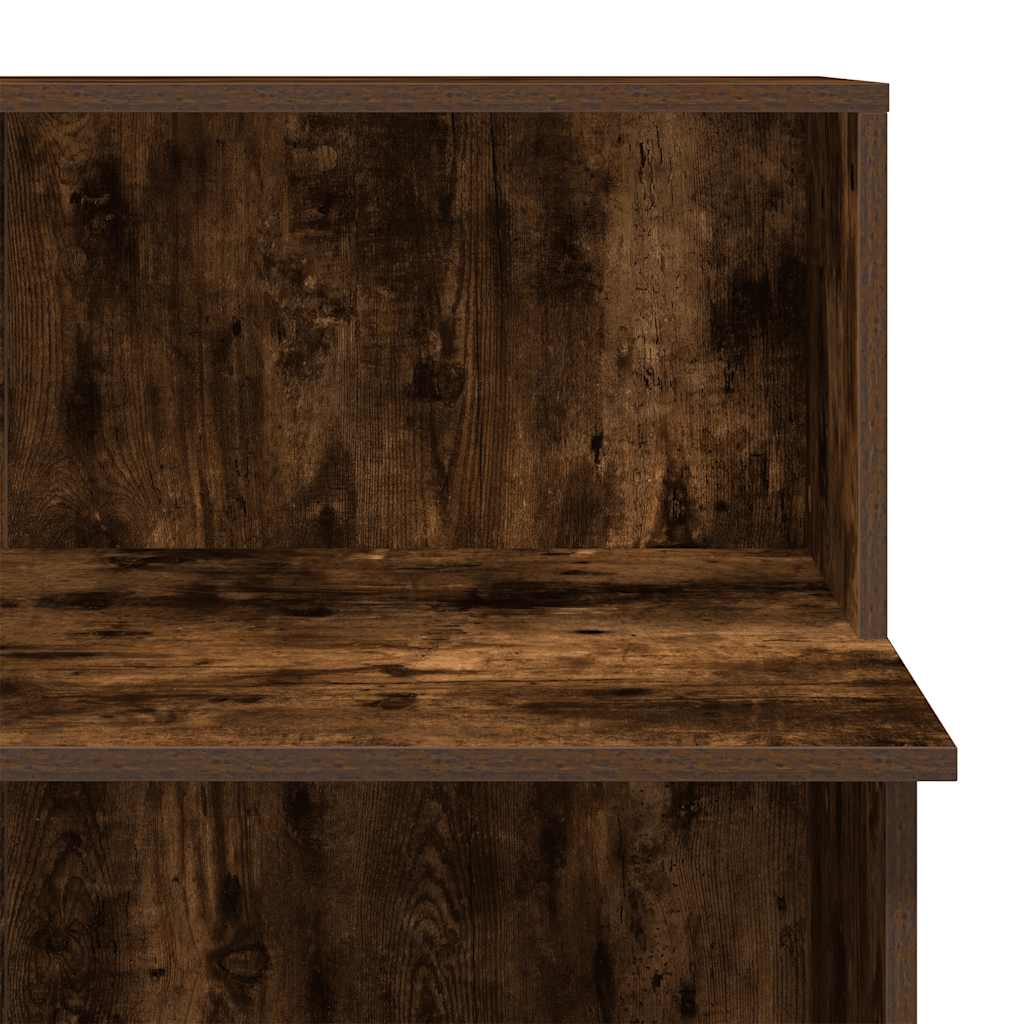 Resepsjonspult røkt eik 100x50x103,5 cm konstruert tre