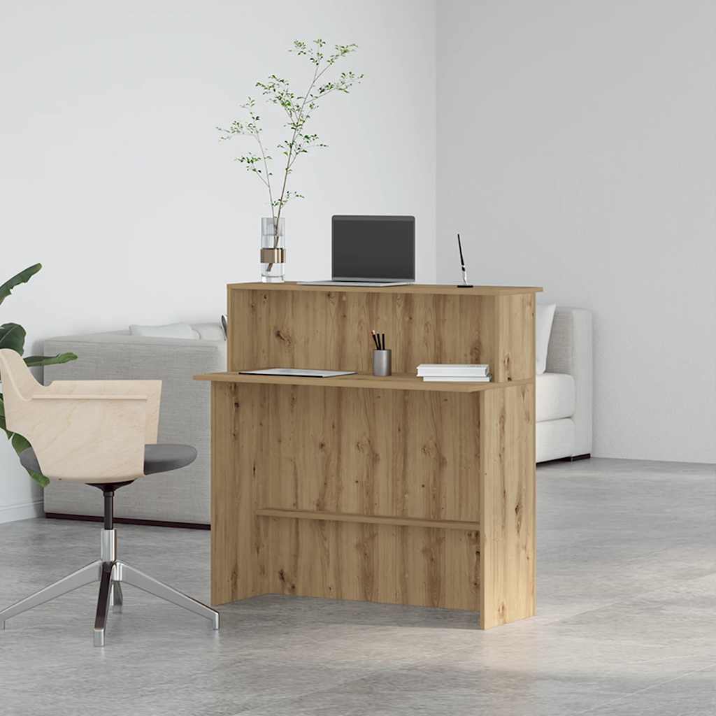 Resepsjonspult artisan eik 100x50x103,5 cm konstruert tre