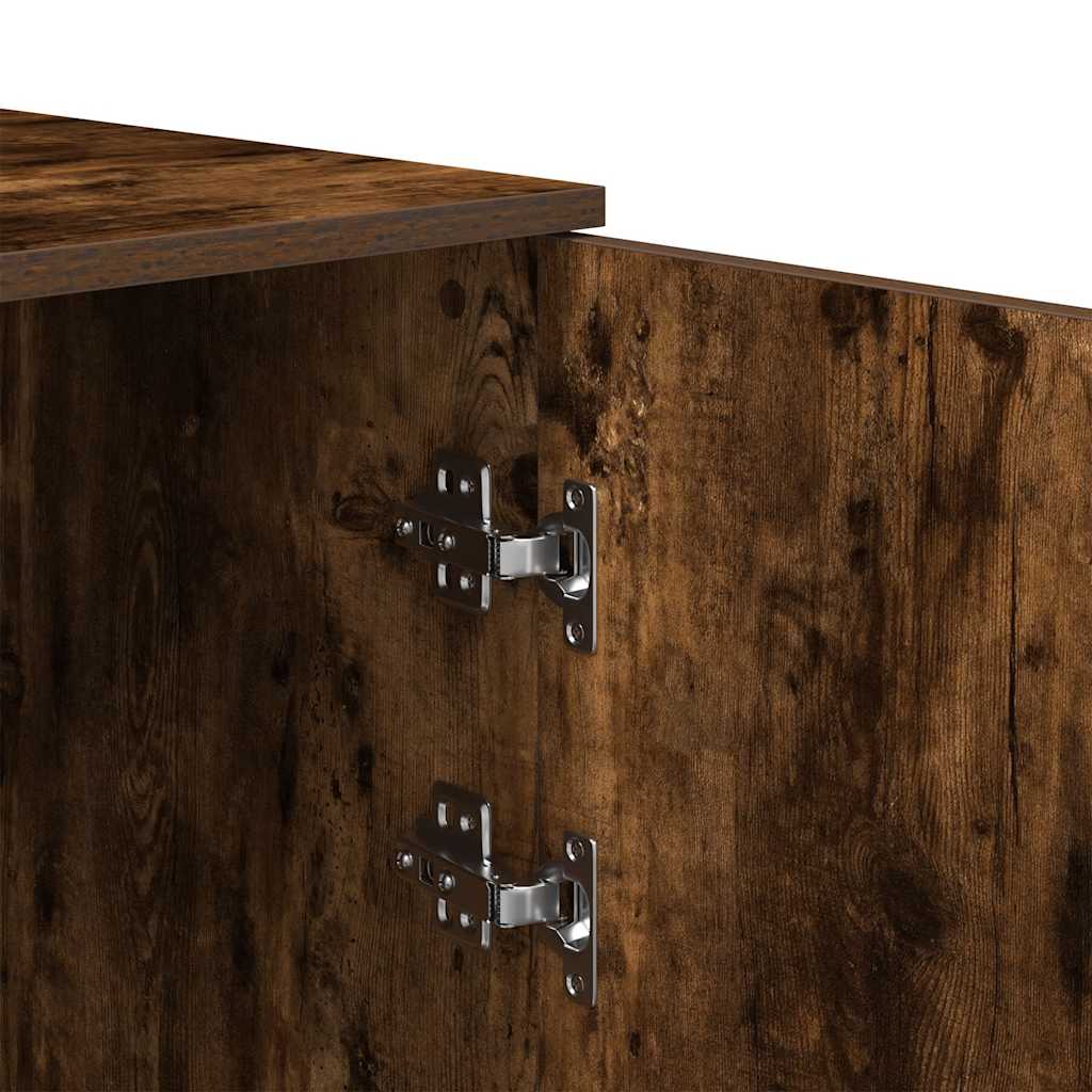 Oppbevaringsskap røkt eik 40x45x103,5 cm konstruert tre