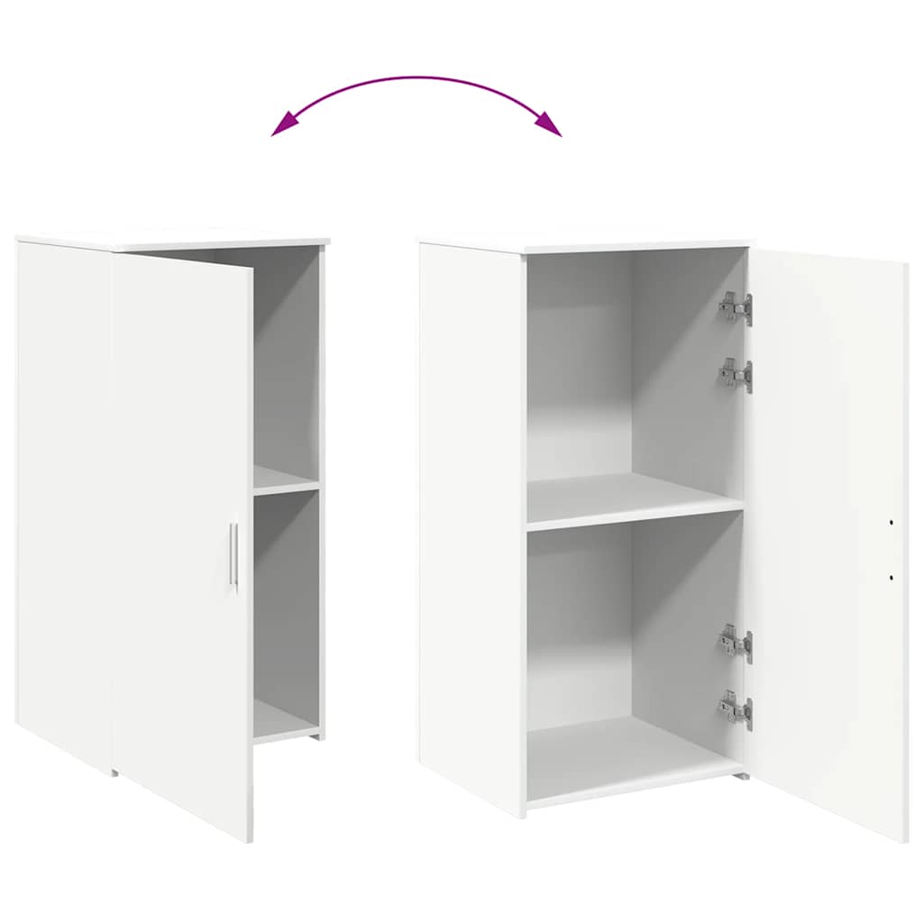 Oppbevaringsskap hvit 50x45x103,5 cm konstruert tre