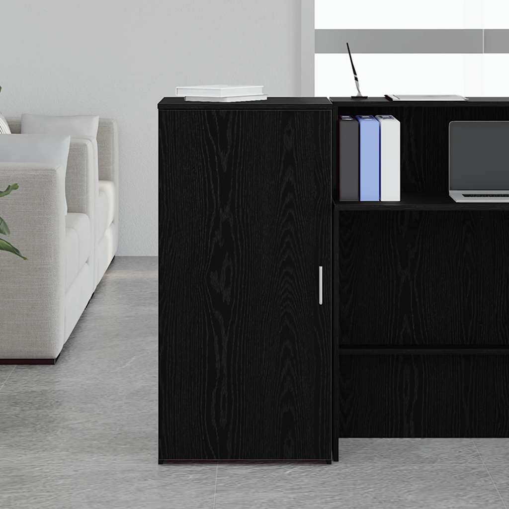 Oppbevaringsskap svart 50x45x103,5 cm konstruert tre