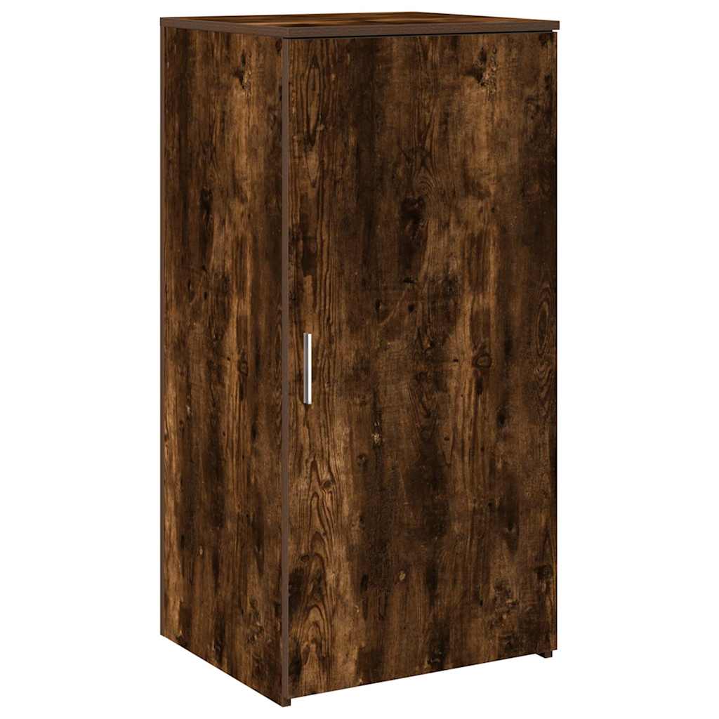 Oppbevaringsskap røkt eik 50x45x103,5 cm konstruert tre