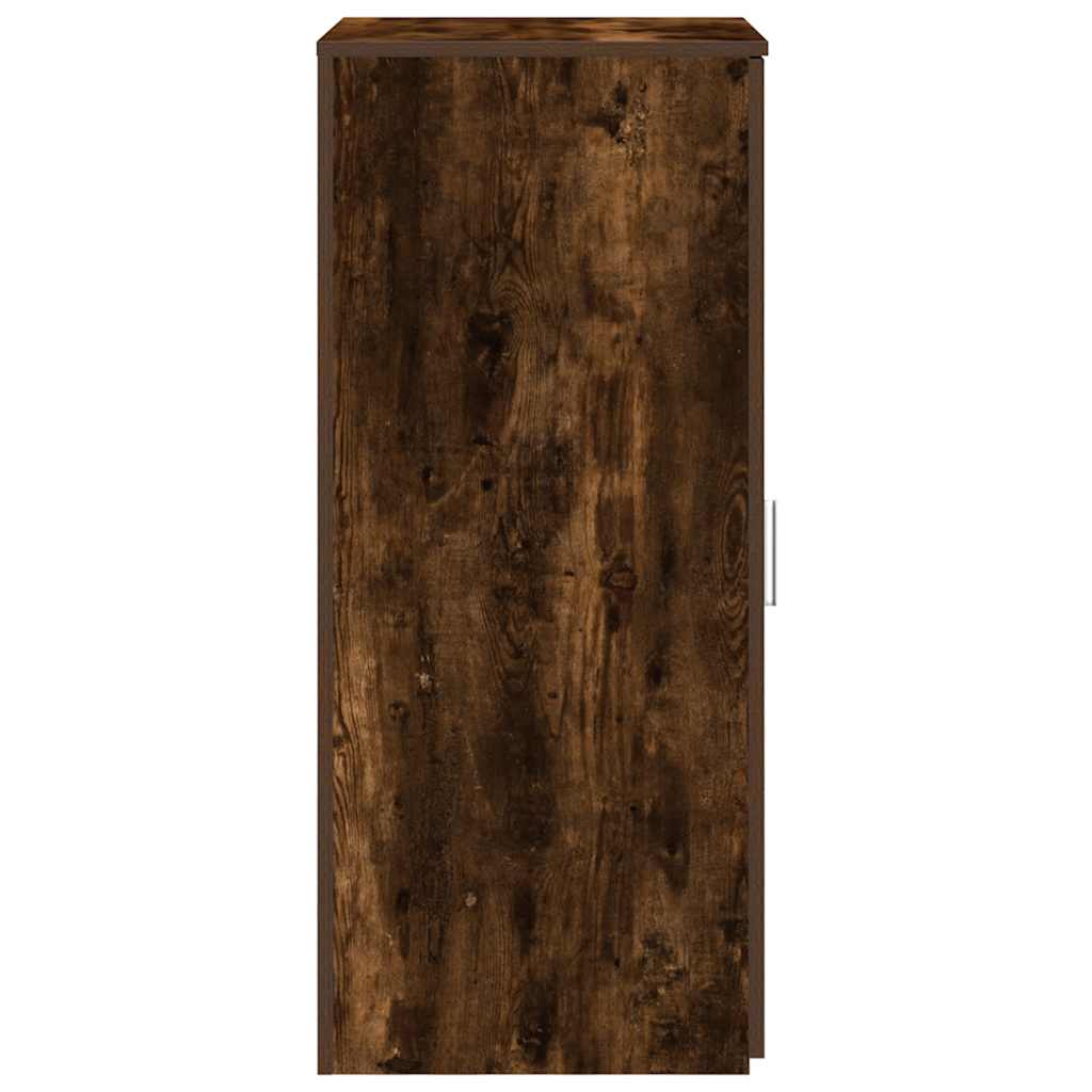 Oppbevaringsskap røkt eik 50x45x103,5 cm konstruert tre